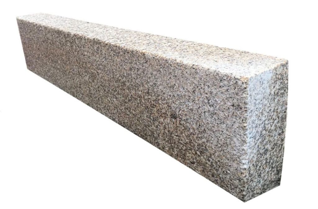 Gold Granite Kerb Bush Hammered Finish Castle Paving